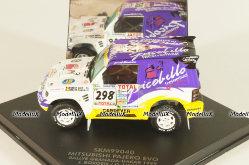 Mitsubishi Pajero EVO #298 Dakar 1999, J.Boxotn/D.Liekens, SKM99040, SKID 1:43