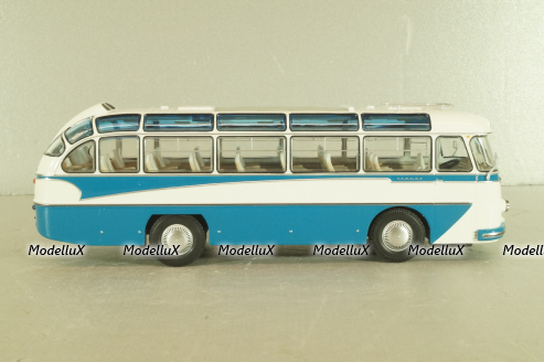 Лаз-697Е, Турист, голубой/белый, 04009, DEMPRICE 1:43