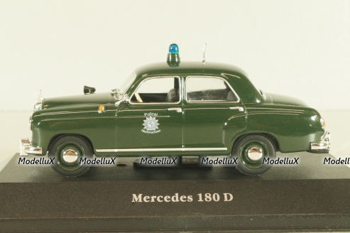 Mercedes-Benz 180 D Polizei 1956, 7598002, Atlas Police Cars Collection 1:43 Уценка!