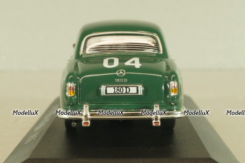 Mercedes-Benz 180 D (W120) #4, Mille Miglia 1955, green, MBOMS080, Mercedes-Benz-Offizielle Modell-Sammlung #80, Altaya 1:43