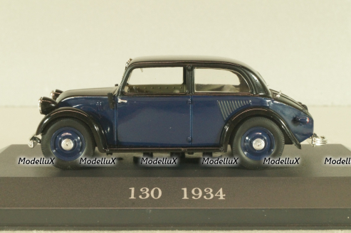 Mercedes-Benz 130 (W23) 1934, black/dark blue, MBOMS023, Mercedes-Benz-Offizielle Modell-Sammlung #23, Altaya 1:43