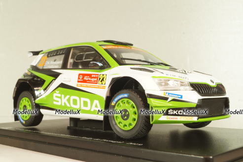 Skoda Fabia RS #23 Rally Portugal 2019, Rovanpera/Halttunen, WRC Collection, Hachette 1:24