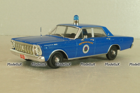 Ford Galaxie 500, Police Westwood 1965, blue, Полицейские машины мира №47 DeAgostini, 1:43