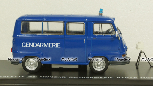 Renault Estafette 800 Gendarmerie Mobile radar 1978 blue, Hachette 1:43