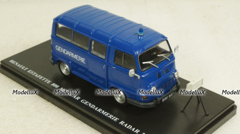 Renault Estafette 800 Gendarmerie Mobile radar 1978 blue, Hachette 1:43