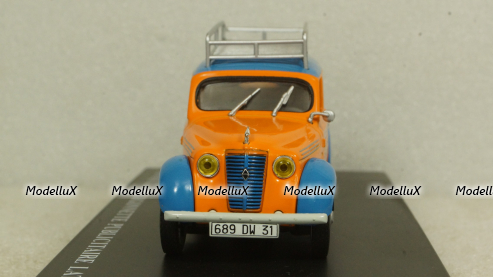Renault Juvaquatre Advertising Van Latapie orange / blue, Hachette 1:43