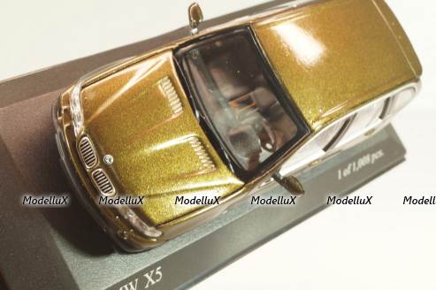 BMW X5 4.4i (E53) 1999 oliv metallic, 431028477, Minichamps 1:43