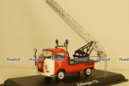 Volkswagen T2a Feuerwehr mit Drehleiter  03341, Schuco 1:43