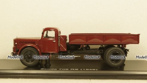 Skoda 706 RS 3-side dump truck 1946, dark red, PCL47128, Premium Classixxs 1:43