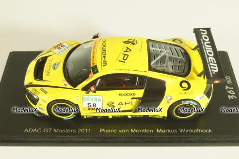 Audi R8 LMS #58 ADAC GT Masters 2011, P.V.Mentlen/M.Winkelhock, L.e. 500pcs, SG019, Spark 1:43