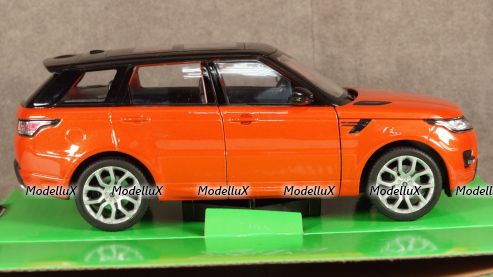 Range Rover sport 2010, orange/black, WEL24059Chili, Welly 1:24