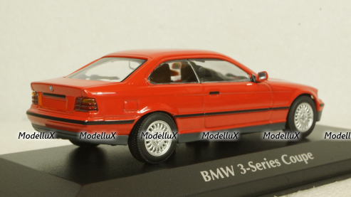 BMW 3 Series Coupe (E36), 1992 red, 940023320, Maxichamps 1:43
