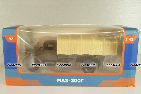 МАЗ-200Г с тентом, 1951, Легендарные Грузовики СССР №97, 1:43