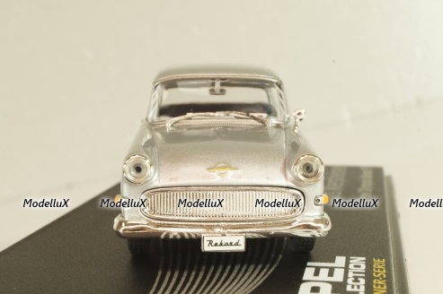 Opel Olympia Record P1 Hans Mersheimer 1957, silver, OPCD123, Opel Collection Designer #123 1:43