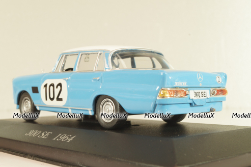 Mercedes-Benz 300 SE (W120) #102 Winner 24h Spa 1964, blue/white, MBOMS074, Mercedes-Benz-Offizielle Modell-Sammlung #74, Altaya 1:43 Уценка!
