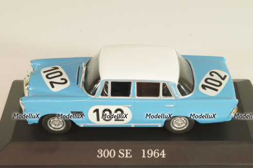 Mercedes-Benz 300 SE (W120) #102 Winner 24h Spa 1964, blue/white, MBOMS074, Mercedes-Benz-Offizielle Modell-Sammlung #74, Altaya 1:43 Уценка!