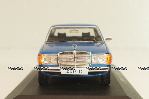 Mercedes-Benz 200 (W123) 1976, blue, MBOMS027, Mercedes-Benz Offizielle Modell-Sammlung #27, Altaya 1:43