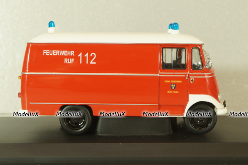 Mercedes-Benz L 319 bus Feuerwehr Baden 1955, 03351, Schuco 1:43