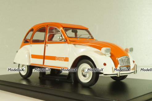 CITROEN 2CV Spot, orange/white, G111V054, Hachette 1:24