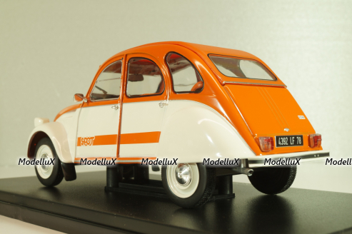 CITROEN 2CV Spot, orange/white, G111V054, Hachette 1:24