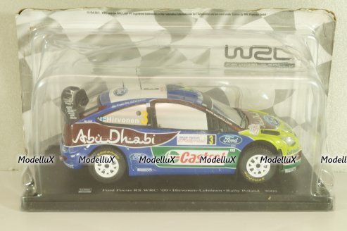 Ford Focus RS WRC #3 Rally Poland 2009, Hirvonen/Lehtinen, G113U016, WRC Collection, Hachette 1:24