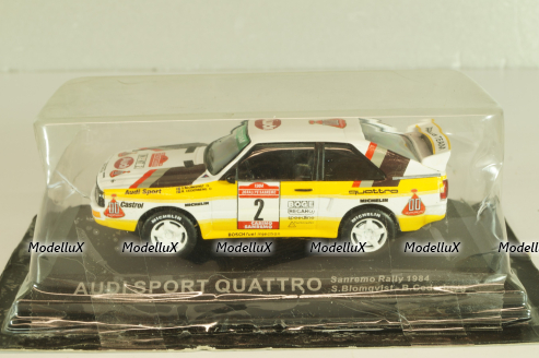 Audi Sport Quattro #2 Rally Sanremo 1984, S.Biomqvist/B.Cederberg, Altaya 1:43