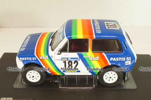 Ваз-2121 Lada Нива No.182, Rally Paris-Dakar Jabouille/Sardou, 1984, S1807305, Solido 1:18