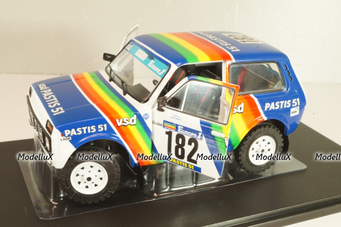 Ваз-2121 Lada Нива No.182, Rally Paris-Dakar Jabouille/Sardou, 1984, S1807305, Solido 1:18