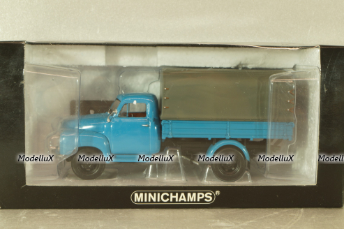Opel Blitz 1.75t delivery truck, blue, 439051020, Minichamps 1:43
