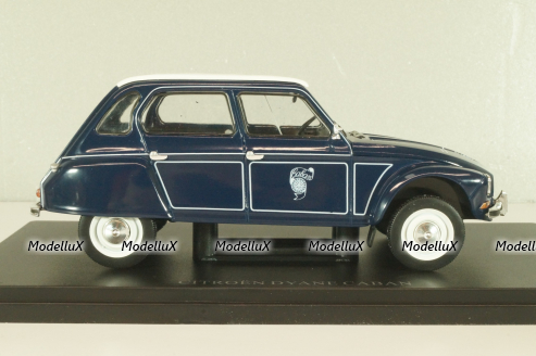 Citroen Dyane Caban dark blue/white roof, G111V020, Hachette 1:24 