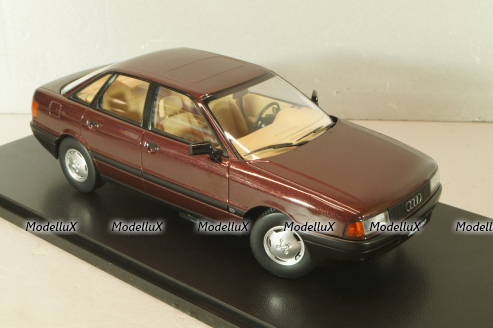 Audi 80 B3 Sedan 1986, darkred-metallic, T9-1800344, Triple9 1:18