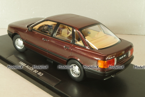 Audi 80 B3 Sedan 1986, darkred-metallic, T9-1800344, Triple9 1:18