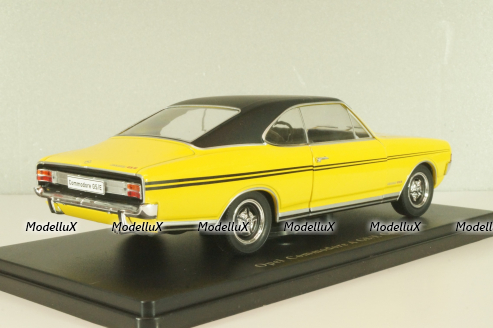 Opel Commodore A GS/E Coupe 1970, yellow/black, G1648004, Hachette 1:24