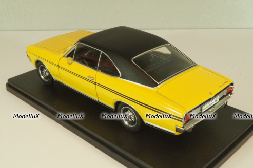 Opel Commodore A GS/E Coupe 1970, yellow/black, G1648004, Hachette 1:24