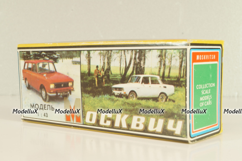 Москвич-408 с багажником, голубой,  Август 1989г., Тантал/Радон 1:43
