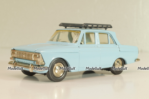 Москвич-408 с багажником, голубой,  Август 1989г., Тантал/Радон 1:43