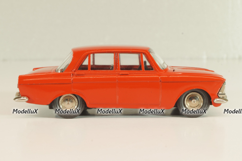 Москвич-408 А1, красный, капот 2 зажима, Тантал/Радон 1:43