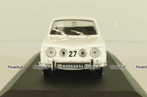 Renault 8 Gordini #27 rally 1968, white, 2235020, Atlas 1:43