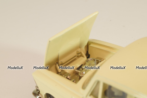 Москвич-408 А1, кремовый, капот 2 зажима, Тантал/Радон 1:43