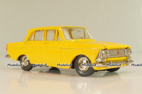 Москвич-408 А1, желтый, капот 2 зажима, Тантал/Радон 1:43