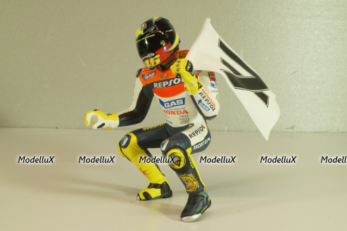 Valentino Rossi, figurine Winner MotoGP Phillip Island, World Champion 2003, 312030196, Minichamps 1:12