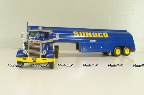 Peterbilt 281 truck with Semitrailer "SUNOCO" 1962, blue, American trucks, Spain, #91, Altaya 1:43