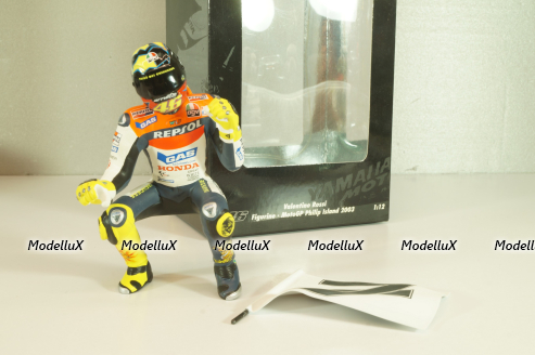 Valentino Rossi, figurine Winner MotoGP Phillip Island, World Champion 2003, 312030196, Minichamps 1:12