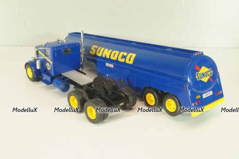 Peterbilt 281 truck with Semitrailer "SUNOCO" 1962, blue, American trucks, Spain, #91, Altaya 1:43