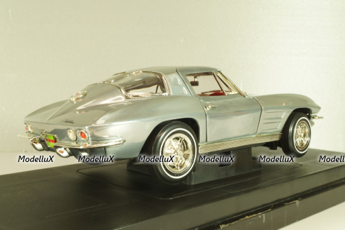 Chevrolet Corvette Stingrey Coupe, John Force 1963, chrome, 32874, ERTL 1:18