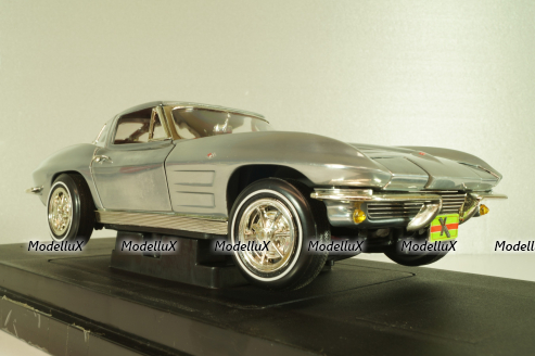 Chevrolet Corvette Stingrey Coupe, John Force 1963, chrome, 32874, ERTL 1:18