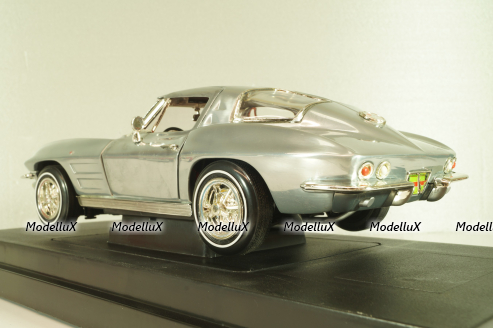 Chevrolet Corvette Stingrey Coupe, John Force 1963, chrome, 32874, ERTL 1:18