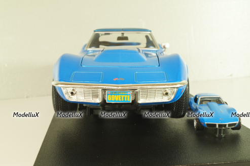 Chevrolet Corvette Stingrey (C3) 1968, Hall of Fame, blue, 047332, Hot Wheels 1:18/1:64 Set
