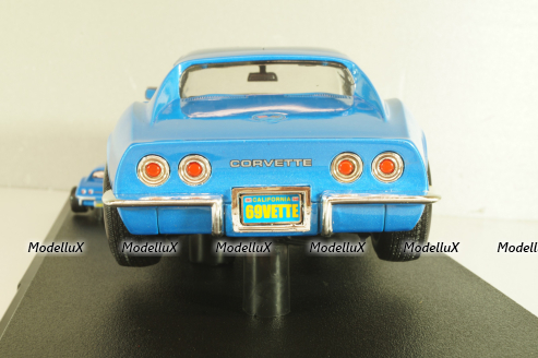 Chevrolet Corvette Stingrey (C3) 1968, Hall of Fame, blue, 047332, Hot Wheels 1:18/1:64 Set