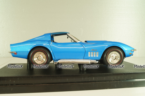 Chevrolet Corvette Stingrey (C3) 1968, Hall of Fame, blue, 047332, Hot Wheels 1:18/1:64 Set